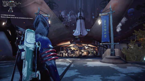 Escenarios como Cetus, un ‘hub’ centrado en la interacción con otros jugadores y ‘NPC’, es donde más sufre el rendimiento en Switch, pero al no haber combates no afecta a la jugabilidad.
