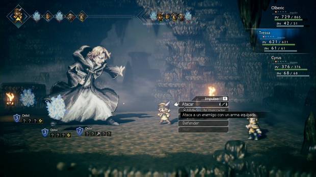 Octopath Traveler, Cyrus, Capítulo 1, Jefes, Rusesll