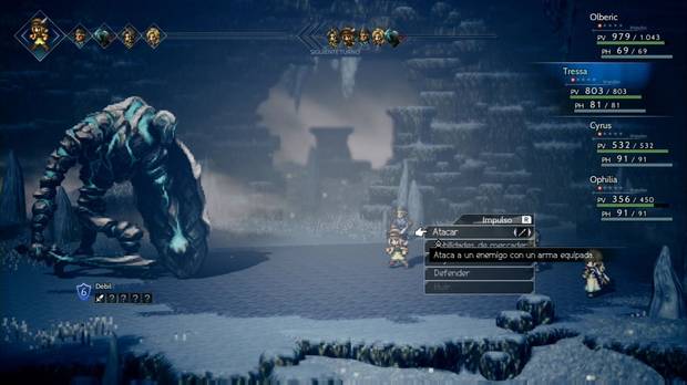 Octopath Traveler, Ophilia, Capítulo 1, Cueva del Origen, Guardián de la Primera Llama