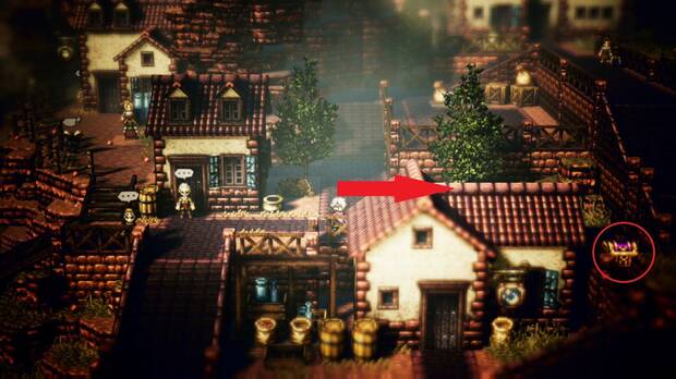 Octopath Traveler, Therion, Capítulo 1, Rocaudaz, Cofre cerrado