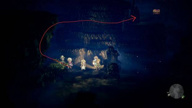 Octopath Traveler, Capítulo 2, Aflyn, Cuevas Cerúleas