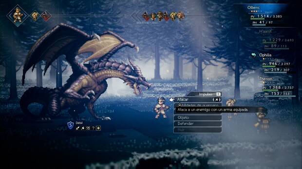 Octopath Traveler, Capítulo 3, H'aanit, Bosqueblanco, Dragón