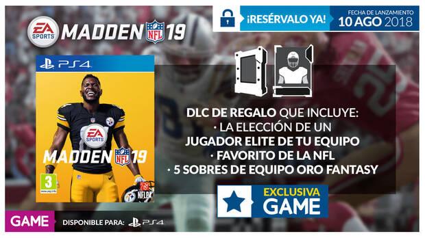 GAME detalla sus incentivos por reserva para Madden NFL 19 en PS4 Imagen 2