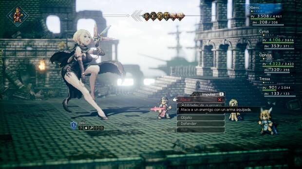Octopath Traveler, Tressa, Capítulo 4, Alcantarillas de Puertogrande, Jefes, Esmeralda