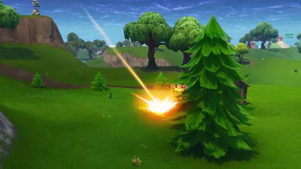 Fortnite Battle Royale - Meteorito impactando contra el suelo