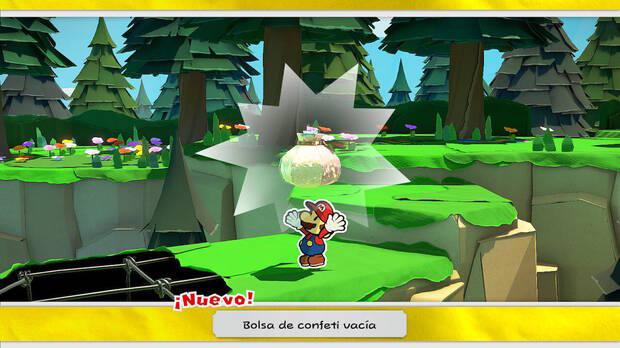 Todos los Agujeros reparados en Bosque de los murmullos de Paper Mario The Origami King - Agujero #01
