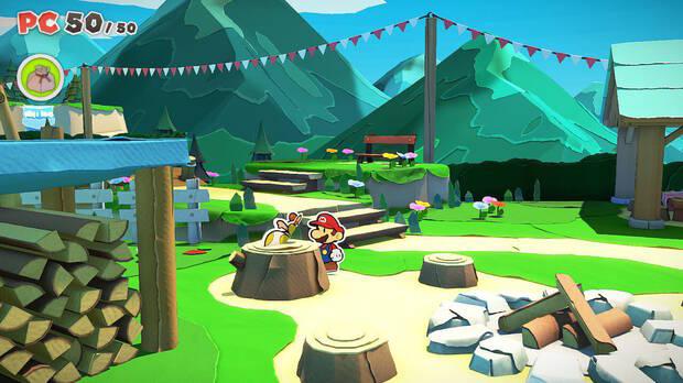 Bosque de los murmullos al 100% en Paper Mario: The Origami King 05