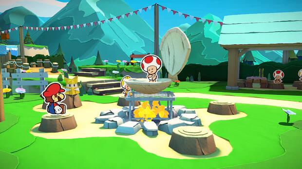 Todos los Toads rescatados en Bosque de los murmullos de Paper Mario The Origami King - Toad #12