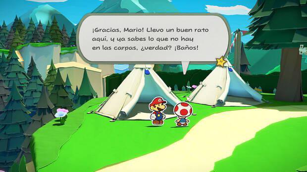 Todos los Toads rescatados en Bosque de los murmullos de Paper Mario The Origami King - Toad #02