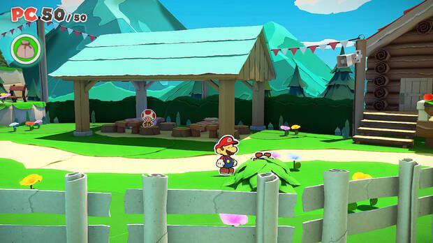 Todos los Toads rescatados en Bosque de los murmullos de Paper Mario The Origami King - Toad #08