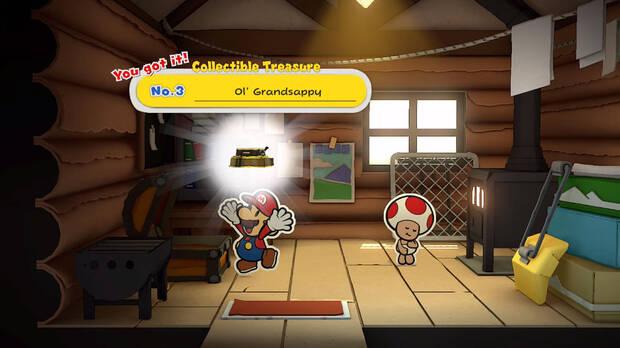 Todos los Tesoros en miniatura en Bosque de los murmullos de Paper Mario The Origami King - Tesoro en miniatura Nº 3: Don Tronquelio