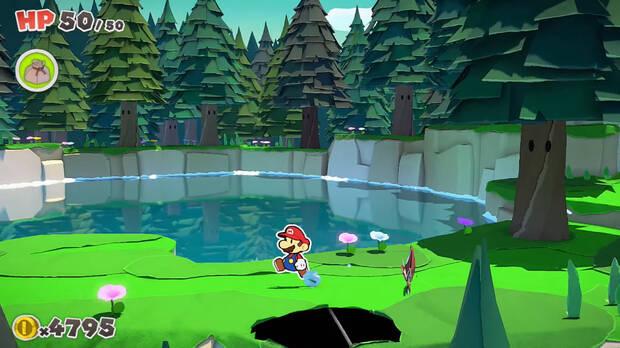 Todos los Agujeros reparados en Bosque de los murmullos de Paper Mario The Origami King - Agujero #16