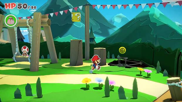 Todos los Agujeros reparados en Bosque de los murmullos de Paper Mario The Origami King - Agujero #22