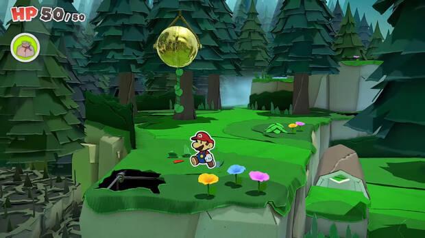 Todos los Agujeros reparados en Bosque de los murmullos de Paper Mario The Origami King - Agujero #10