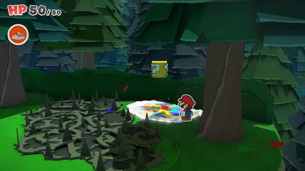 Todos los Bloque ? golpeados en Bosque de los murmullos de Paper Mario The Origami King - Bloque ? #02