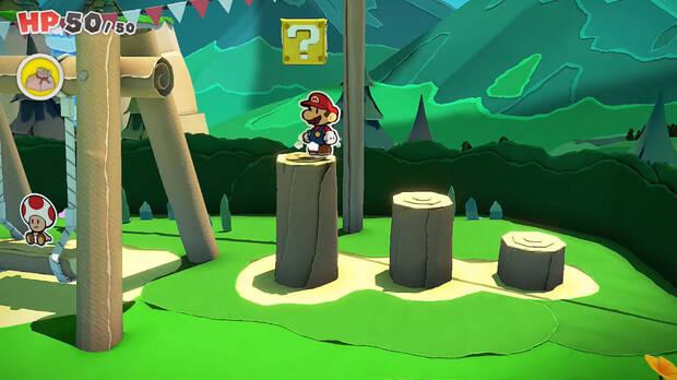 Todos los Bloque ? golpeados en Bosque de los murmullos de Paper Mario The Origami King - Bloque ? #06