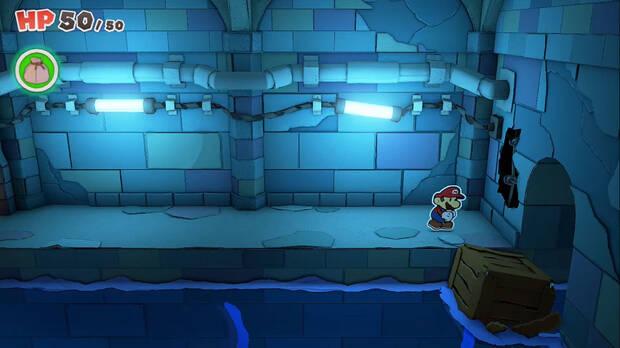 Todos los Agujeros reparados en Alcantarillado grafiteado de Paper Mario The Origami King - Agujero #05