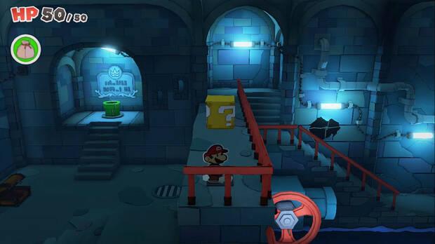 Todos los Bloque ? golpeados en Alcantarillado grafiteado de Paper Mario The Origami King - Bloque ? #02