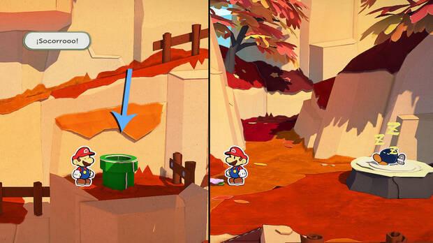 Valle de los castaños al 100% en Paper Mario: The Origami King 05