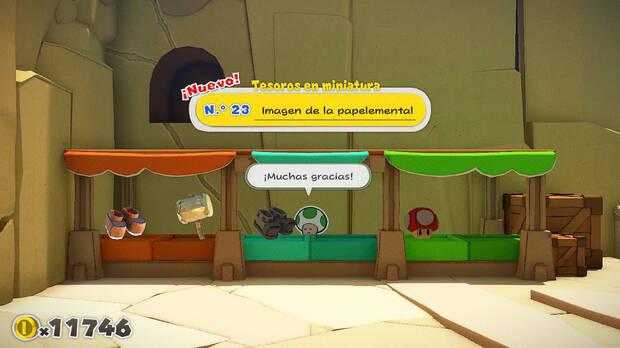 Todos los Tesoros en miniatura en Camino de la primavera de Paper Mario The Origami King - Tesoro en miniatura Nº 23: Imagen de la papelemental
