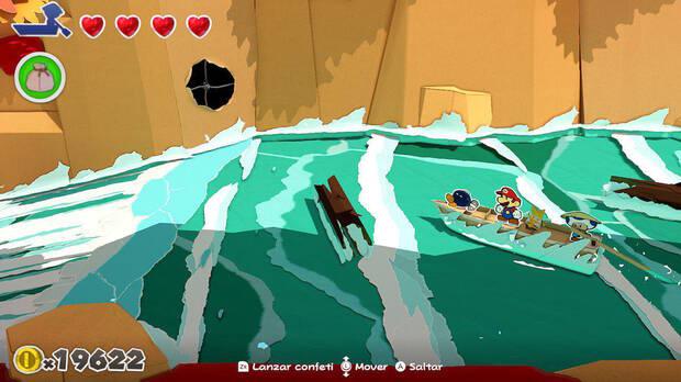 Todos los Agujeros reparados en Río revuelto de Paper Mario The Origami King - Agujero #03