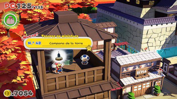 Todos los Tesoros en miniatura en Parque samurái de Paper Mario The Origami King - Tesoro en miniatura Nº 48: Campana de la torre