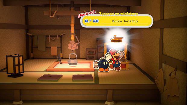 Todos los Tesoros en miniatura en Parque samurái de Paper Mario The Origami King - Tesoro en miniatura Nº 40: Barca turística