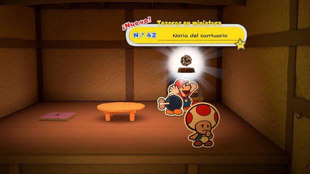 Todos los Tesoros en miniatura en Parque samurái de Paper Mario The Origami King - Tesoro en miniatura Nº 42: Noria del santuario