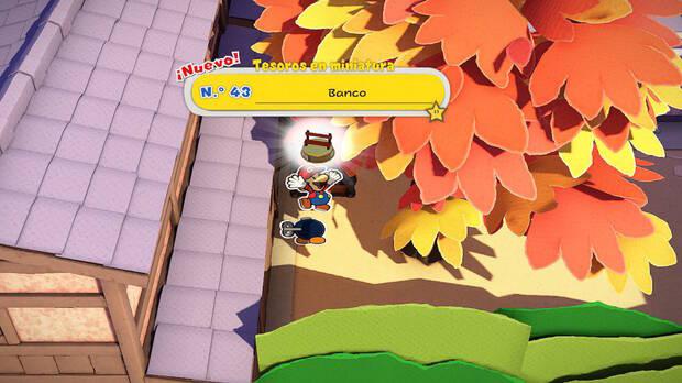 Todos los Tesoros en miniatura en Parque samurái de Paper Mario The Origami King - Tesoro en miniatura Nº 43: Banco