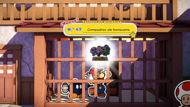 Todos los Tesoros en miniatura en Parque samurái de Paper Mario The Origami King - Tesoro en miniatura Nº 47: Compadres de banquete