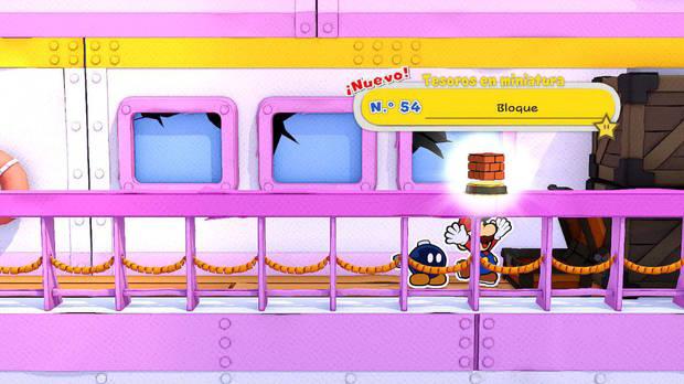 Todos los Tesoros en miniatura en Princesa Peach de Paper Mario The Origami King - Tesoro en miniatura Nº 54: Bloque