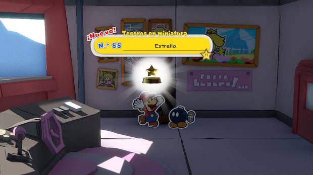 Todos los Tesoros en miniatura en Princesa Peach de Paper Mario The Origami King - Tesoro en miniatura Nº 55: Estrella