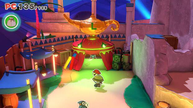 Ciudad Champi al 100% en Paper Mario: The Origami King - Solución minijuego de estado de ánimo