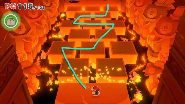 Cueva del Fuego al 100% en Paper Mario: The Origami King 01