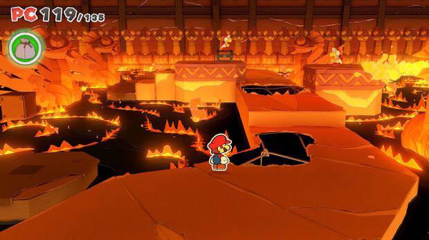 Cueva del Fuego al 100% en Paper Mario: The Origami King 03