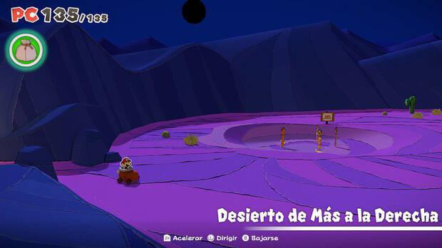 Desierto de Más a la Derecha al 100% en Paper Mario: The Origami King 01