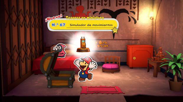 Todos los Tesoros en miniatura en Ciudad Champi de Paper Mario The Origami King - Tesoro en miniatura Nº 67: Simulador de movimientos