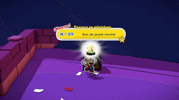 Todos los Tesoros en miniatura en Ciudad Champi de Paper Mario The Origami King - Tesoro en miniatura Nº 59: Boo de papel maché
