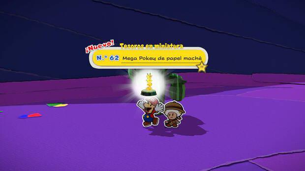 Todos los Tesoros en miniatura en Desierto de Más a la Izquierda de Paper Mario The Origami King - Tesoro en miniatura Nº 62: Mega Pokey de papel maché