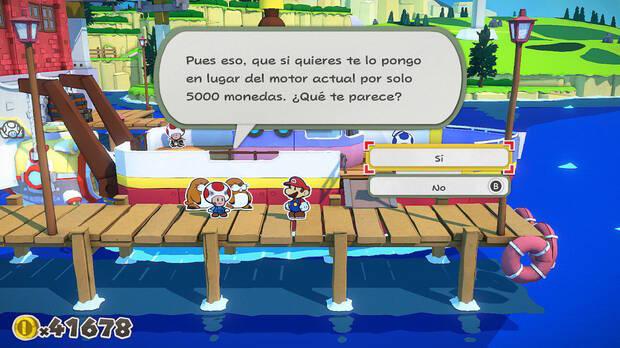 Océano Eterno al 100% en Paper Mario: The Origami King - Mejorar el barco