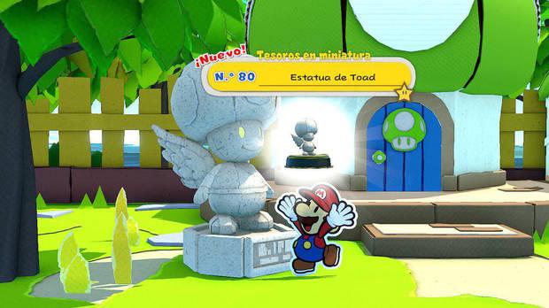 Todos los Tesoros en miniatura en Océano Eterno de Paper Mario The Origami King - Tesoro en miniatura Nº 80: Estatua de Toad