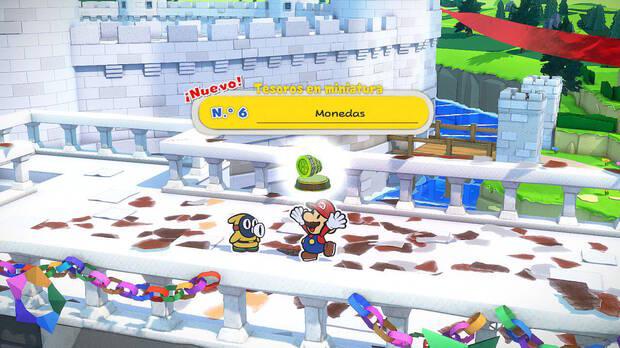 Todos los Tesoros en miniatura en Villa Toad de Paper Mario The Origami King - Tesoro en miniatura Nº 6: Monedas