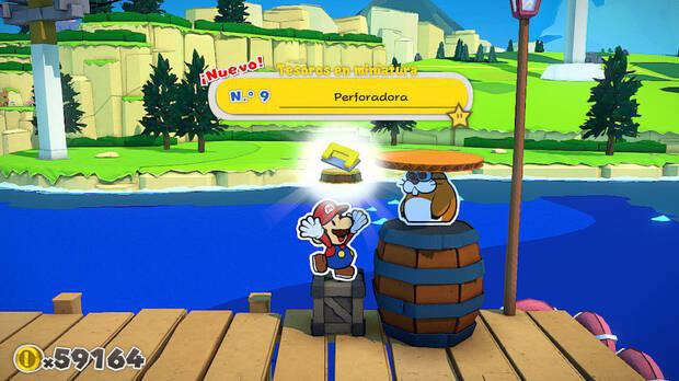 Todos los Tesoros en miniatura en Villa Toad de Paper Mario The Origami King - Tesoro en miniatura Nº 9: Perforadora