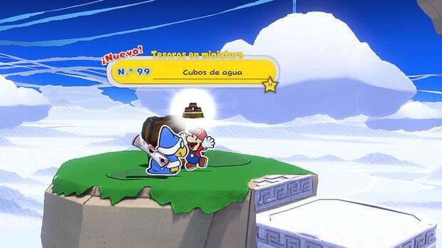 Todos los Tesoros en miniatura en Sparaíso de Paper Mario The Origami King - Tesoro en miniatura Nº 99: Cubos de agua