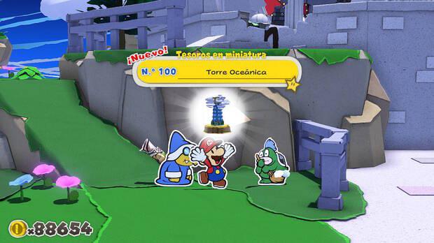 Todos los Tesoros en miniatura en Sparaíso de Paper Mario The Origami King - Tesoro en miniatura Nº 100: Torre Oceánica