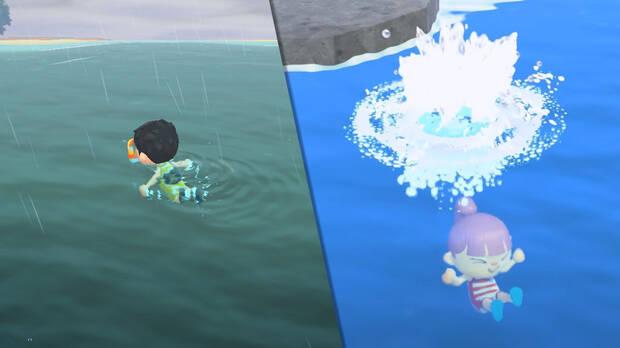 ¿Cómo nadar y bucear en Animal Crossing: New Horizons?