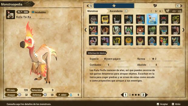 Monster Hunter Stories 2 - Estadísticas, fortalezas y debilidades de Kulu-Ya-Ku