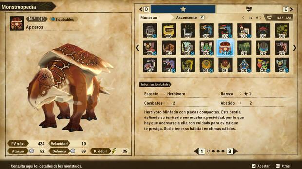 Monster Hunter Stories 2 - Estadísticas, fortalezas y debilidades de Apceros