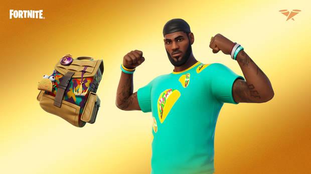 LeBron James skin de Fortnite variante martes de tacos