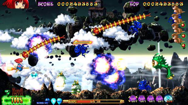 En ocasiones en la versión moderna aparecen tantos adversarios y proyectiles en pantalla que el título se convierte en una especie de bullet hell.
